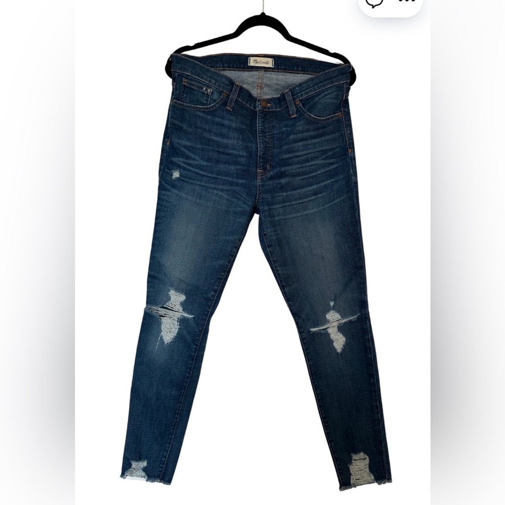 Madewell High Rise Ripped Skinny Jeans